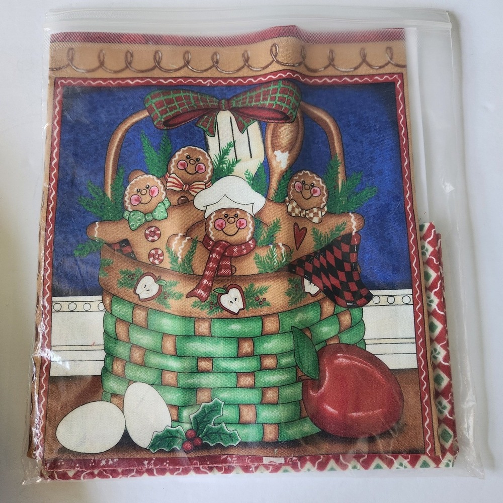 Apples and Ginger Placemats Sewing Fabric Panel Kit DIY Holiday Set of 6 Craft